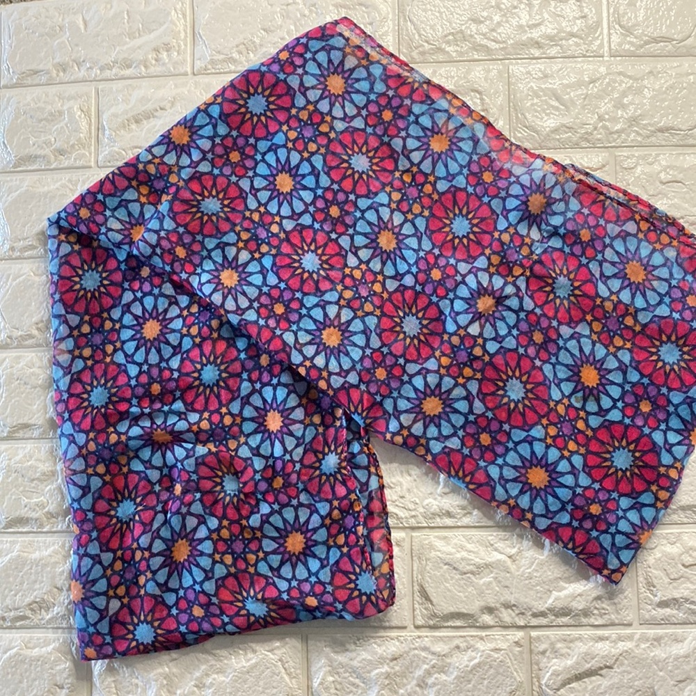 Patterned scarf one size fits all